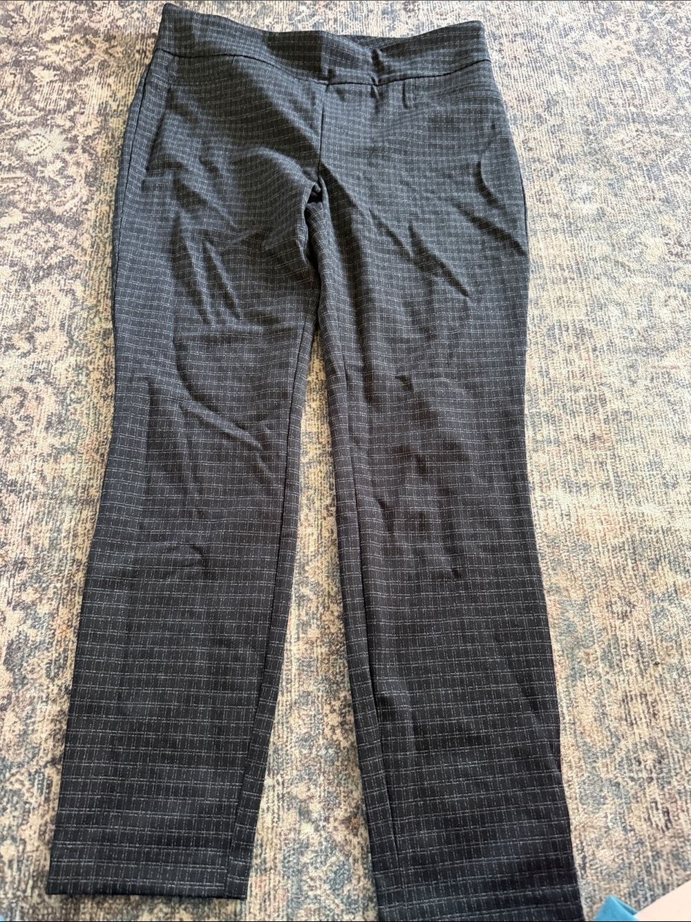 Dalia Black and Silver Pinstripe Dress Pants